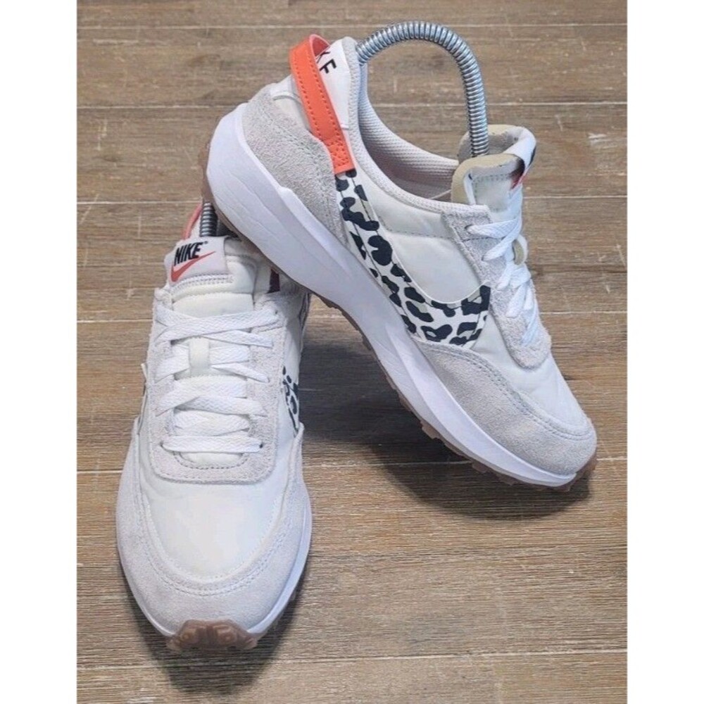 Size 7 - Nike Waffle Debut White Leopard Women's Running Shoes Sneakers